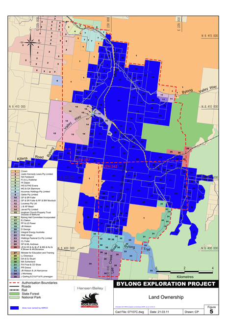 KEPCO land ownership in Bylong (as at 05-05-15)
